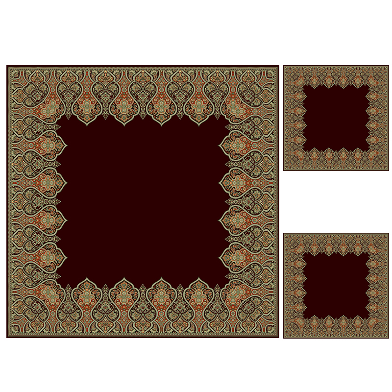 ست رومیزی و کاورکوسن مدل مخمل کد MK0005